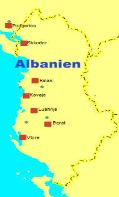 Albanien Navi mieten mit Karte Europa