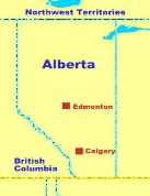 Alberta AB Kanada Navi mieten leihen mit Karte