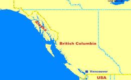 British Columbia Navi mieten leihen Kanada mit Karte