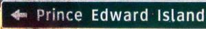 Navi mieten Prince Edward Island Schild