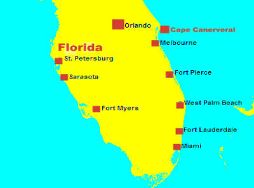 Orlando Cape Caneveral FL Navi mieten mit Karte USA