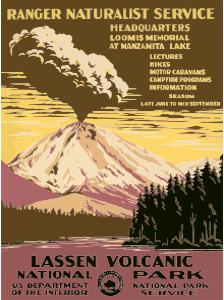 Poster-Lassen-Volcanic-National-Park-Navi-mieten-USA