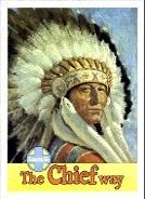 USA Navi-mieten. Indianer mit Kopfschmuck..