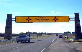 New Mexiko Navi mieten, Schild