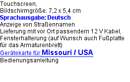 Missouri / USA Navi mieten, Satellitentelefon leihen. 
